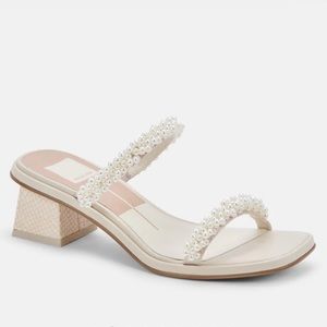 Dolce vita River Heels in Vanilla Pearl. Size 8.5. Worn for one event.